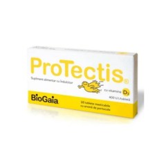 Protectis cu Vitamina D3 400UI aroma de portocale, 10 tablete, Ewopharma